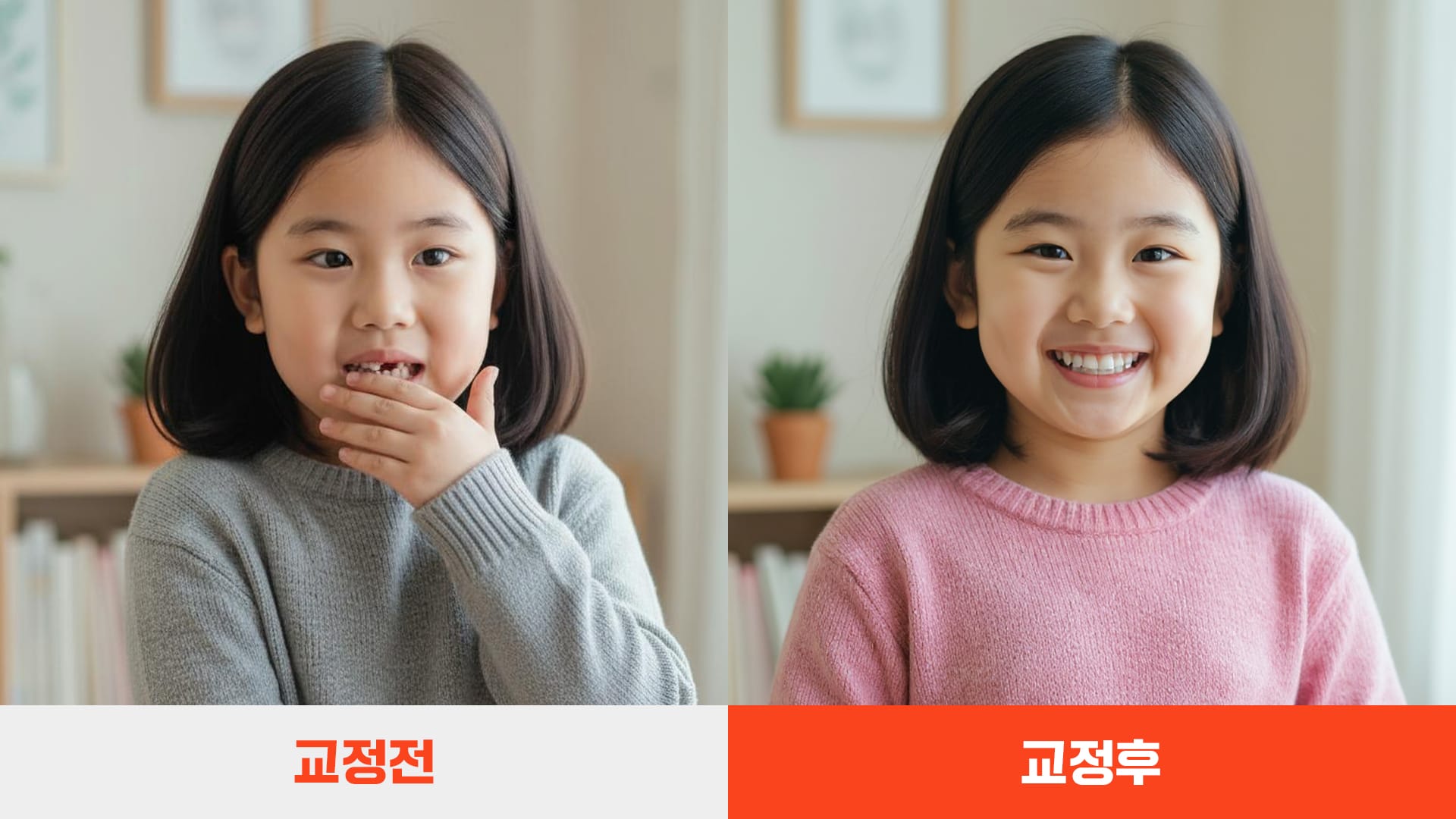 부정교합으로 인한 심리, 사회적 문제를 표현한 이미지