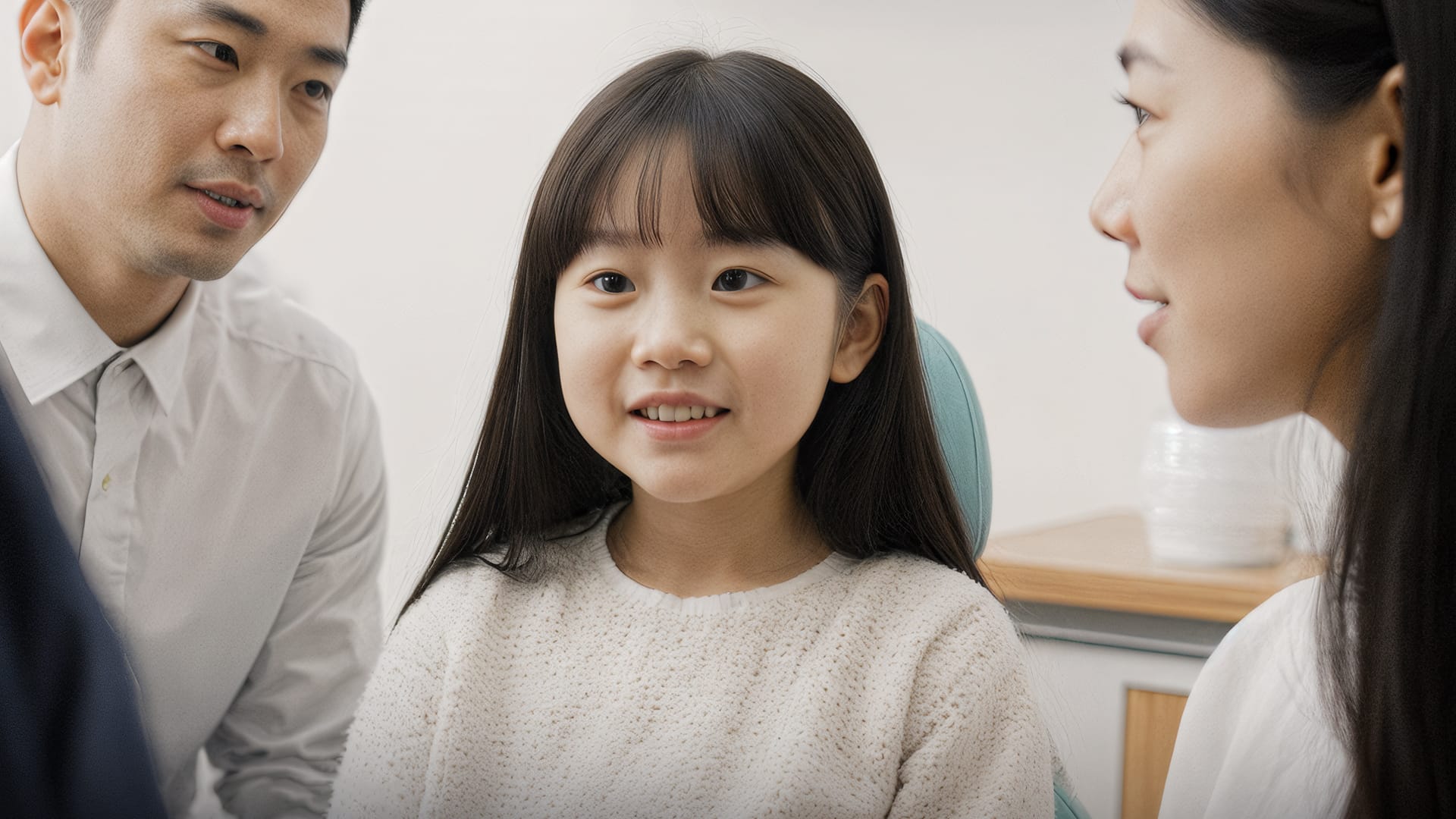 성장기 교정 아동을 둔 가족의 모습이 담긴 이미지
