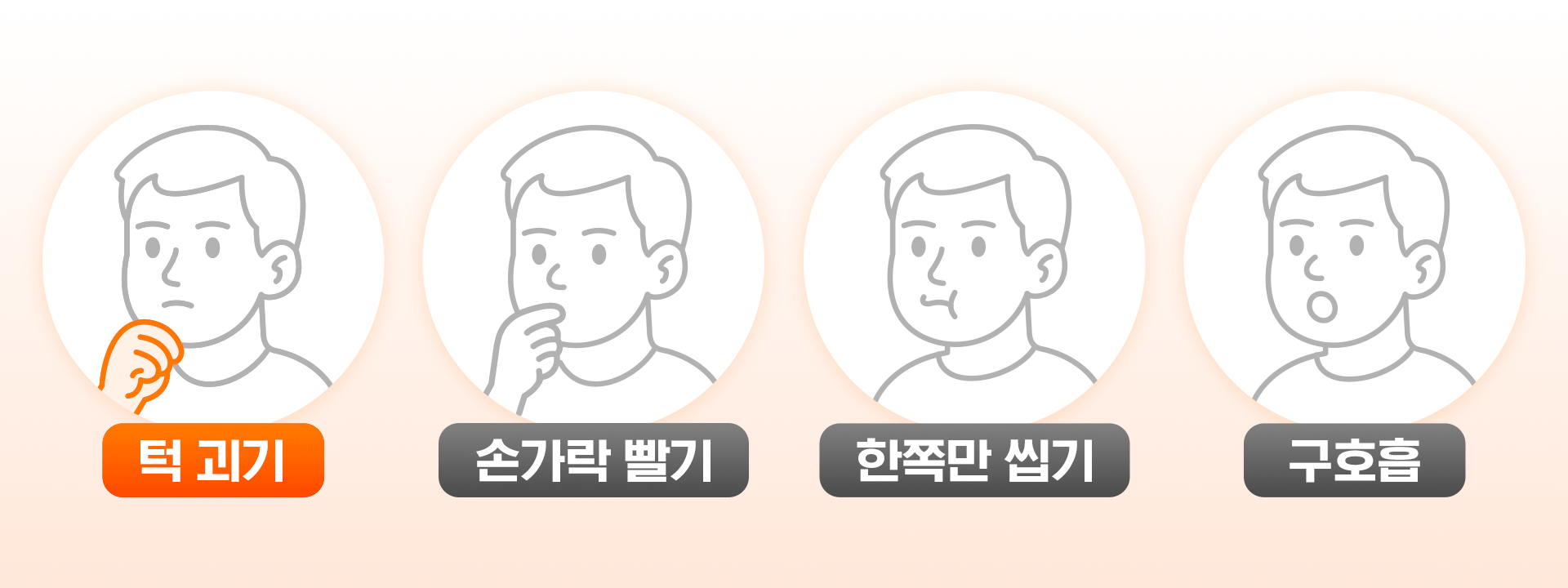 성장기 교정이 필요한 습관을 시각화 한 인포그래픽