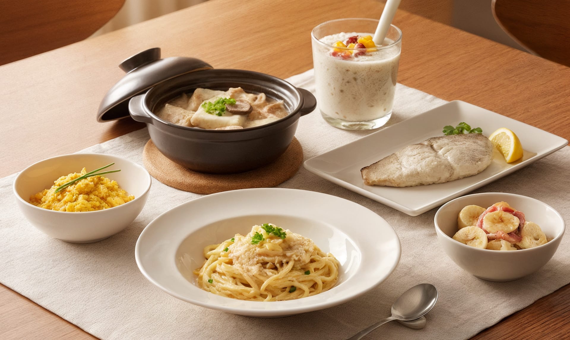 어린이 교정 중에 먹을 수 있는 식단을 표현한 이미지 