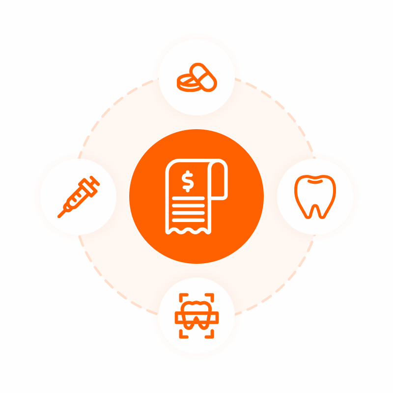Illustration showing how prosthetic modifications or remakes lead to an extended stay in Korea, directly resulting in extra expenses such as hotel fees and flight change charges.