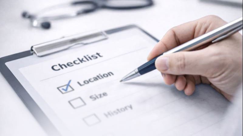 갑상선암의 적극적 감시'가 가능한지 꼼꼼하게 따져보는 과정 시각화