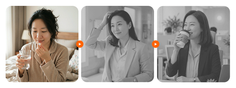 직장인을 위한 아침 1시간 출근형 루틴 예시를 표현한 인포그래픽형 이미지