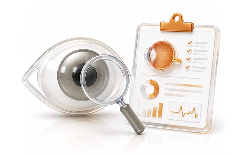 An illustration showing the importance of regular eye checkups