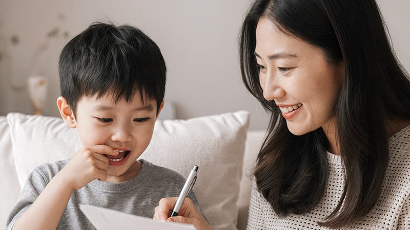 아이의 교정 검진 필요 여부를 스스로 점검하고 확인하며 안심하는 부모의 체크리스트