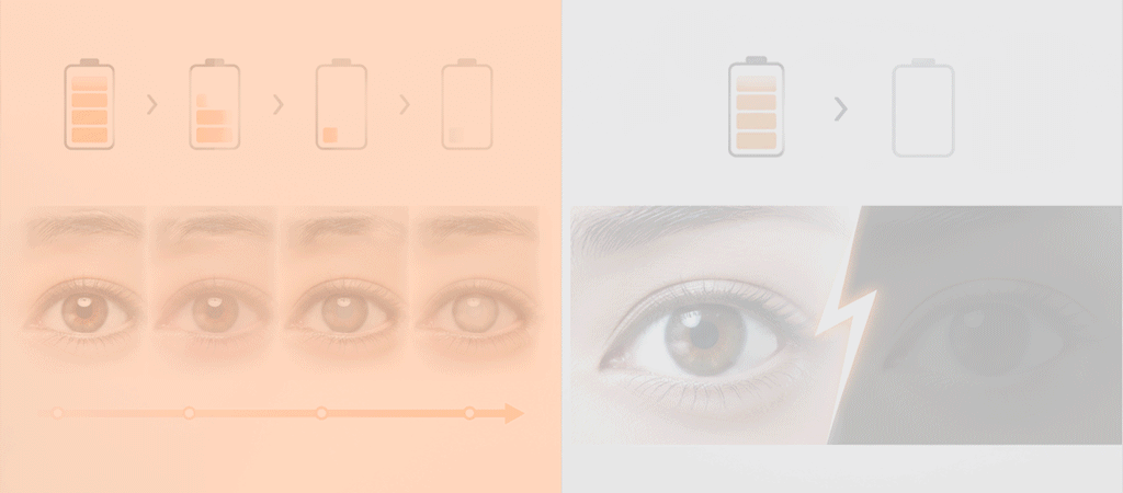An infographic comparing the differences between cataracts and other emergency eye diseases