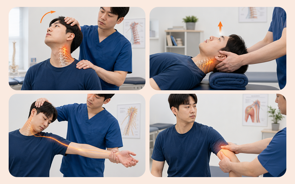 검사 클러스터 4가지를 시각화한 인포그래픽