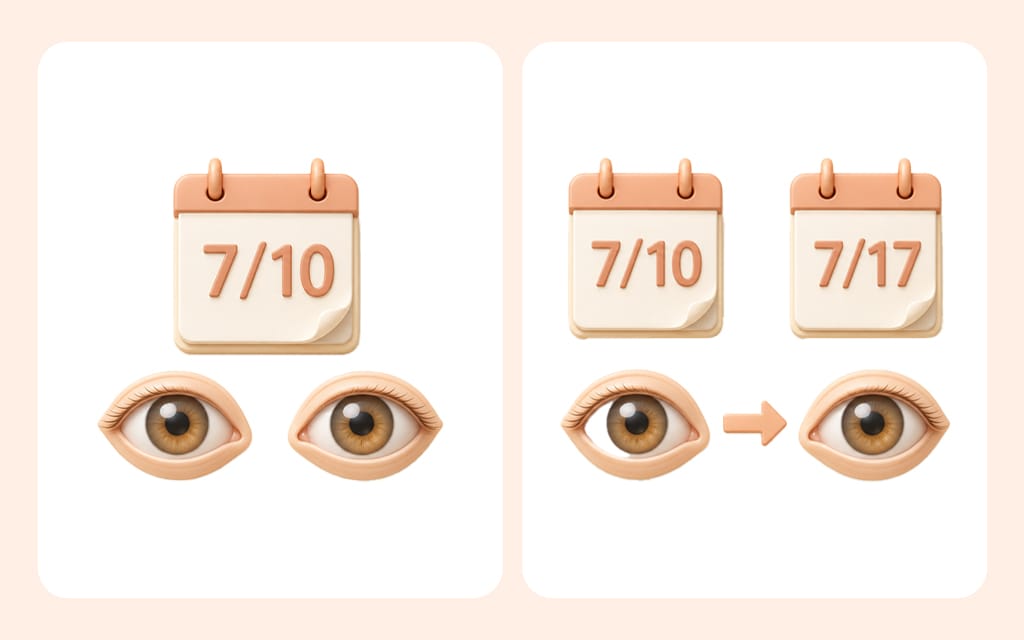 An infographic comparing simultaneous bilateral cataract surgery versus sequential surgery