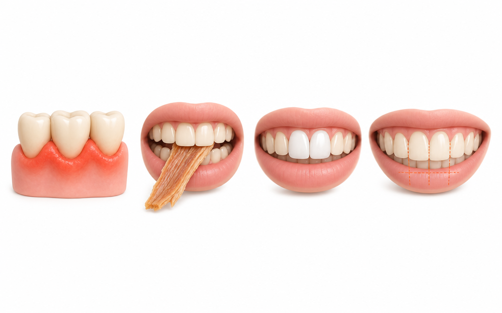 An infographic highlighting essential checklists to review with a dentist during a veneer consultation