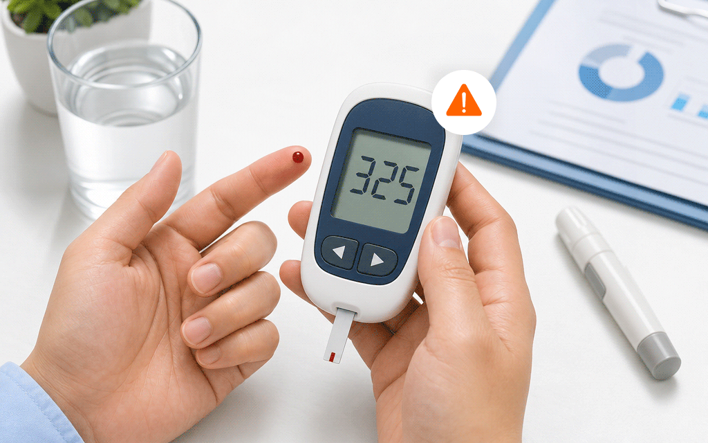 An illustration depicting a diabetic medical emergency